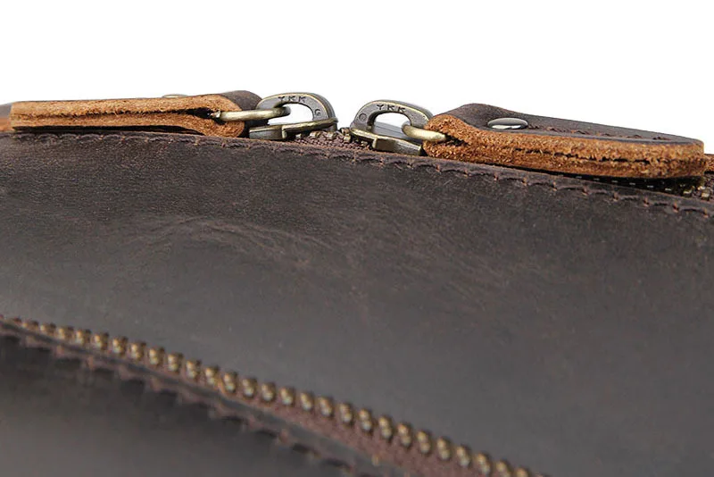 Nesitu Высокое качество Большой коричневый натуральная Crazy Horse кожа 17 ''ноутбук мужской портфель бизнес путешествия сумка портфель