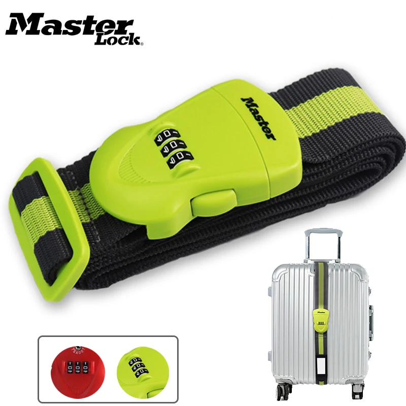 Master Lock Adjustable Luggage Straps Password Padlock Packing Belt