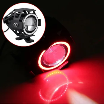 

Motorcycle LED headlights 3000LM Waterproof 12V-80V Red Aluminum alloy+ABS