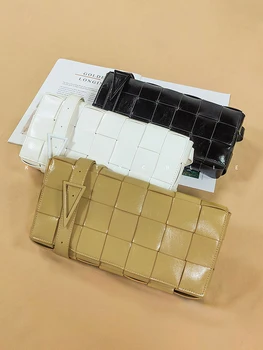 

2020 NewFashion Women Weaving handbag Luxury Brand Designer lady Clutch Bag Simple Large capacity PU Leather Single shoulder bag