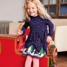 SAILEROAD/кружевные платья для девочек от 2 до 8 лет Детское платье с длинными рукавами платье принцессы для маленьких девочек осенние хлопковые детские рождественские костюмы