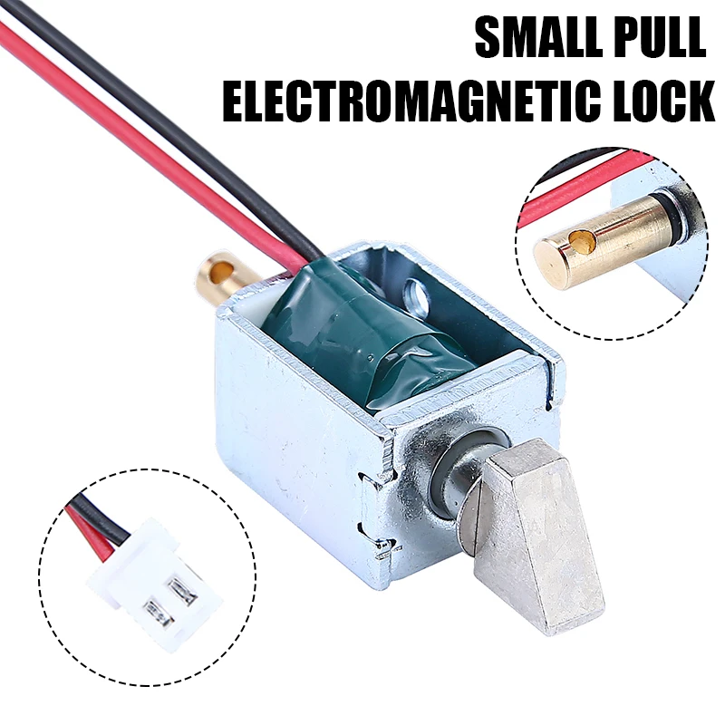 Durable DC12V 0.5A Mini Small Electric Bolt Magnetic Solenoid Lock Push-Pull Cylindrical Cabinet Door For Hardware Tools | Обустройство