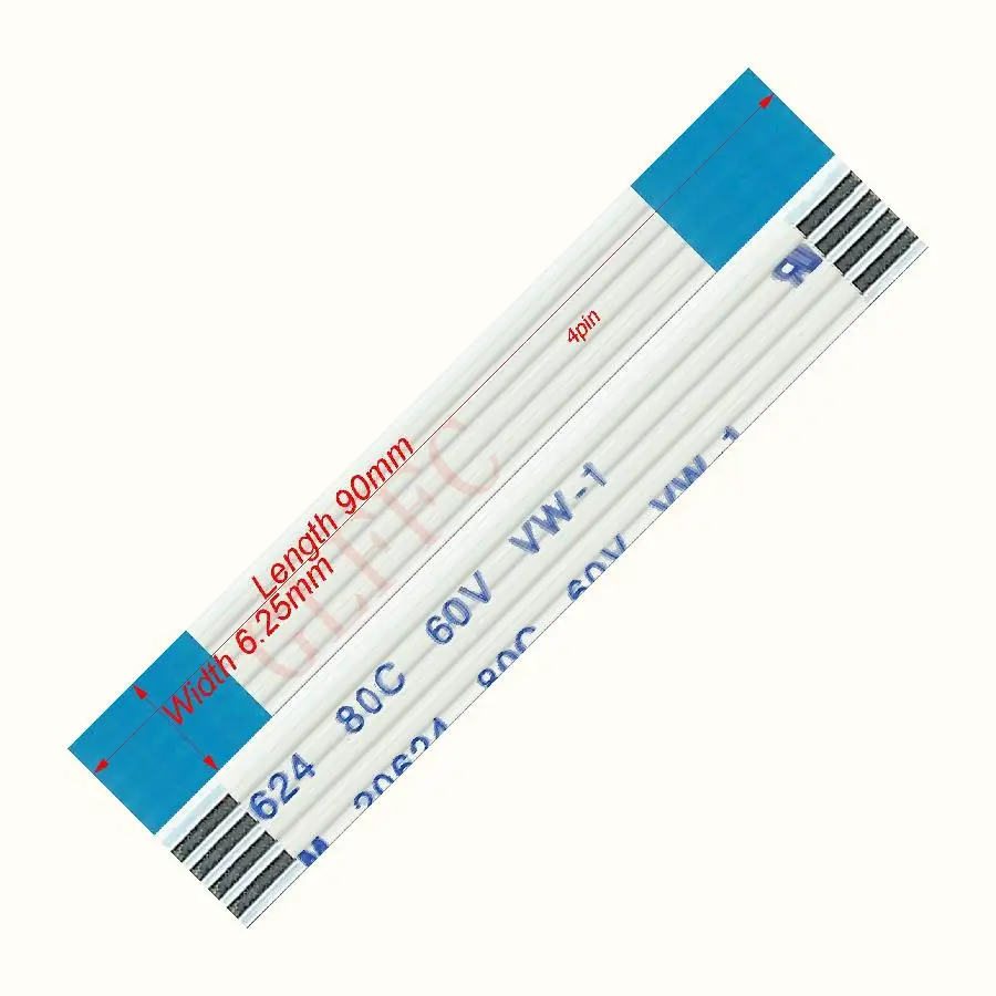 4pin 1 25 шаг 90 мм 330 a тип Гибкий плоский кабель FFC awm 20624 ROHS для ttl lcd DVD