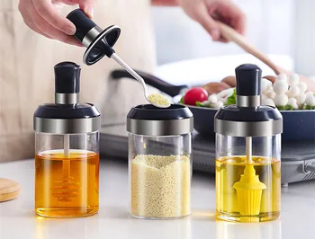 

9 pieces (3 of each model) Glass Spice Jar
