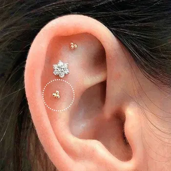스테인레스 스틸 미니 스터드 귀걸이 나비 뱀 별 헬릭스 연골 Tragus Labret 로브 귀 피어싱 쥬얼리, 1 개