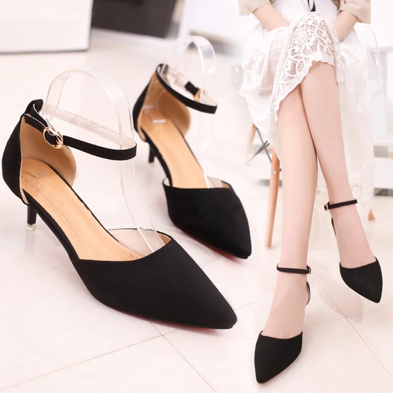 

Fashion Closed-toe 2019 New Style Korean-style Pointed-Toe High-heeled Sandals Women's Summer Princess Versatile Thin Heeled Hig