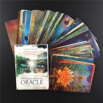 

Mystical Shaman Oracle Cards Deck English Mysterious Fate Divination Tarot Cards Board Games For Women Party Family