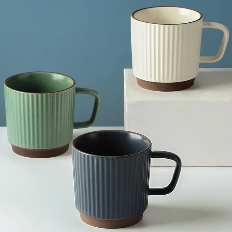 

250ml Japanese Retro Mug Household Ceramic Cup Creative Water Cup Cereal Cup Couple Cup Nordic Style Coffee Cup
