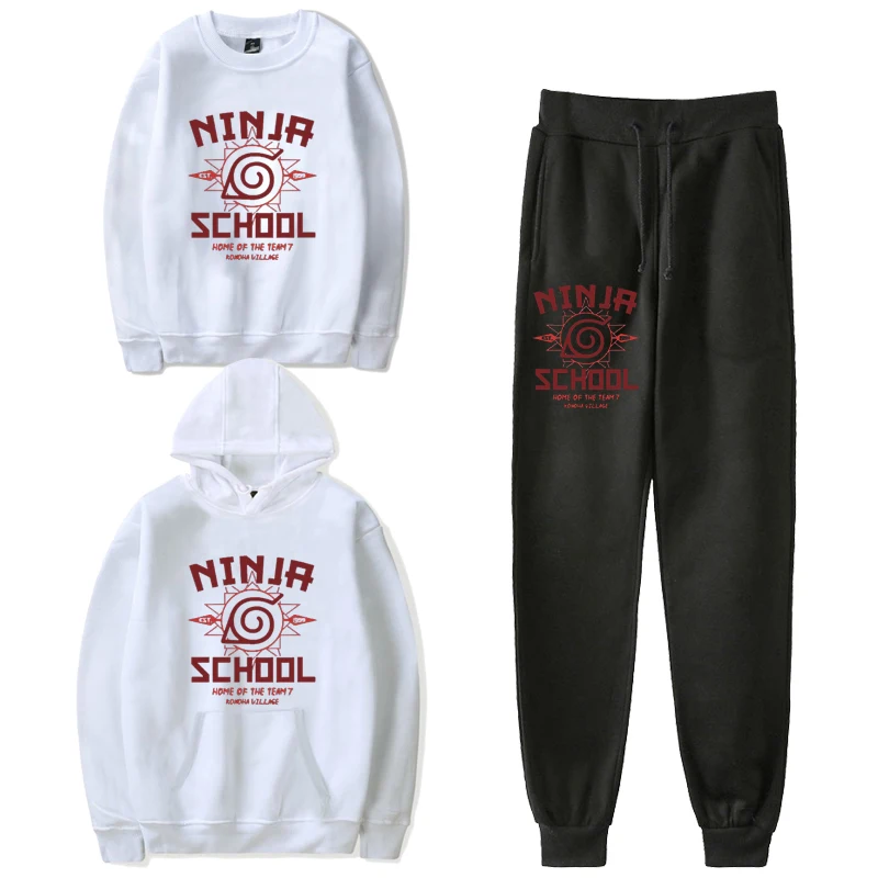 

3 Piece Set Women Autumn Winter 2020 Hoodies Stes Naruto Hoodie Itachi Matching Sets Women Sweatshirts Pullovers Hoodies Outfits