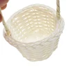 Mini Hand-Woven Storage Baskets Plastic Weaving Storage Baskets Fabric Flower Basket Fruit Rattan Cosmetics Tea Picnic Bags 2023 4