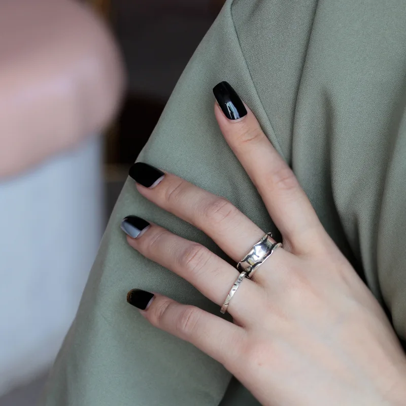 Женское кольцо в стиле ретро Silvology 925 пробы Серебряное вогнутое Корейском |