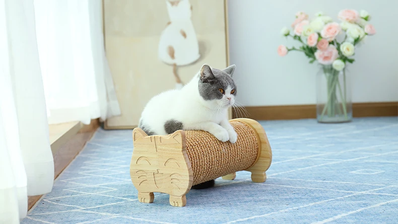 Сизаль Когтеточка для кошек природа сосновая кошка скалолазание рамки мебель для кошек Домашнее животное котенок доска-скребок обучающие игрушки для кошек