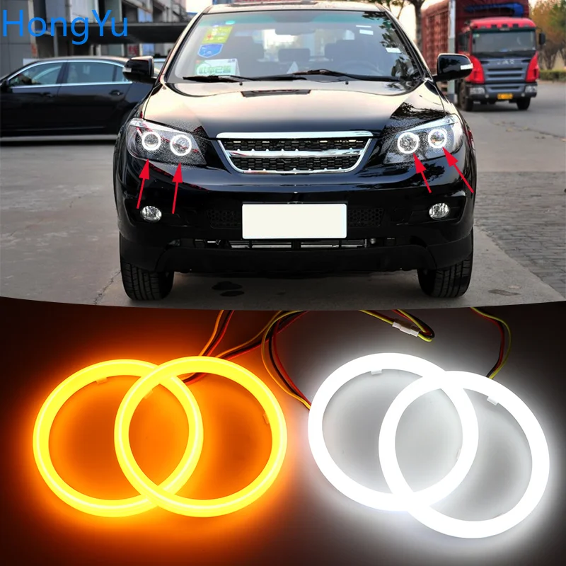 

for BYD S6 2011 2012 2013 2014 Cotton Switchback LED Dual Color Angel Eye White Amber turn signal light