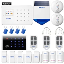 KERUI G18 GSM сигнализация IOS Android приложение управление 433 МГц 1,7 дюймовый TFT цветной экран сигнализация с беспроводным датчиком двери