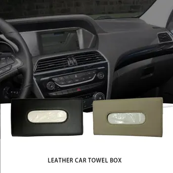 

Car Sun Visor Tissue Box Car Tissue Bag Leather Paper Towel Clip Sun Visor Tray