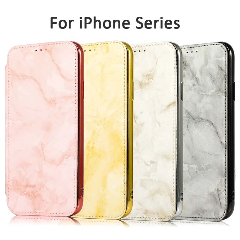 Marble Flip Wallet Case for iPhone 12 mini 11 Pro Max X Xs max XR 7 8 6 6S Plus SE 2020 Leather Book Style Phone Cases Coque cute phone cases