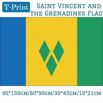 

15PCS Flag 60*90cm 90*150cm Saint Vincent And The Grenadines Flag 40*60cm 15*21cm 3ft*5ft For Olympic Games