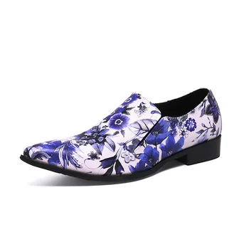 

Designer Shoes Pointed Toe Genuine Leather Casual Shoes Man Slip-on Pointed Toe British Style Loafers Full Grain Leather Rubber