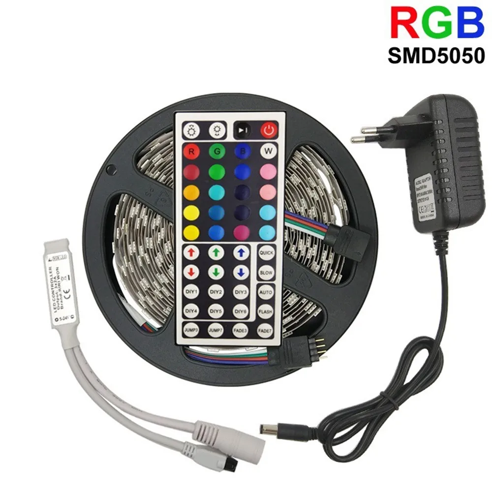 5 м 60 Светодиодный S светильник 5050 RGB набор 12 в высокий водонепроницаемый Цветной