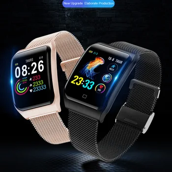 

F9 Men's Smart Watch IPS HD TFT Step Counter Metal Texture Heart Rate Monitoring Smarts Wristband SmartWatch for iOS Android