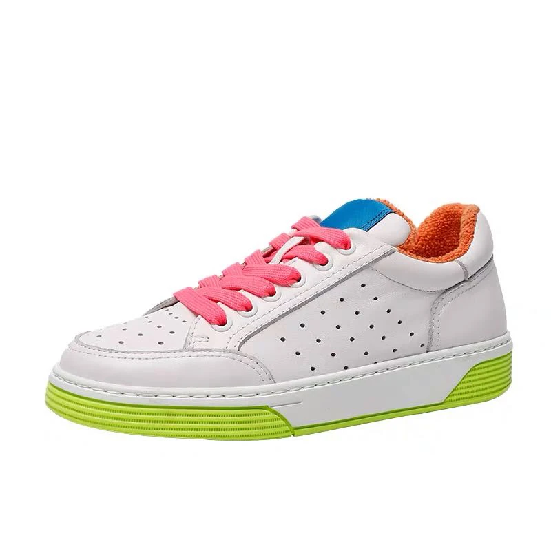 Board Shoes Sneaker Flats Loafers Logo Female Breathable Genuine-Leather Womens Sports
