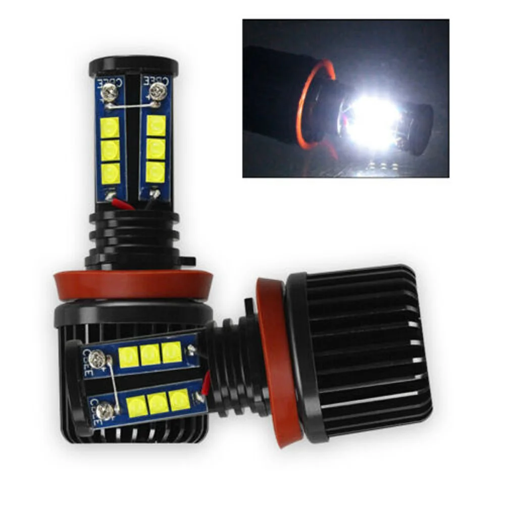 

1 Pair Car H8 LED Angel Eyes Halo Ring Light Bulbs Set For BMW M5 E39 2000-2003
