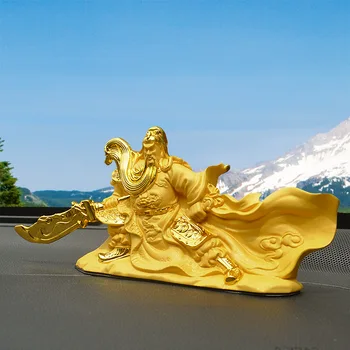 

New resin Guan Gong statue Modern art sculpture God of War Character Guan Yu Home Decorations Auto parts statue free delivery