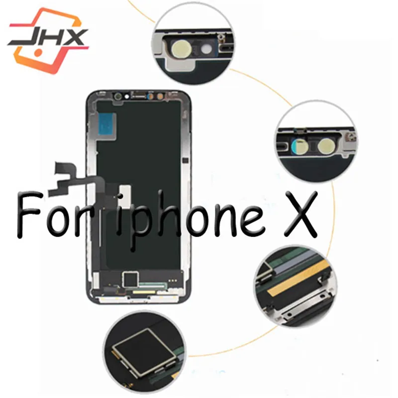 Экран для iPhone X OLED с 3D сенсорным дигитайзером в сборе без битых пикселей ЖК экран