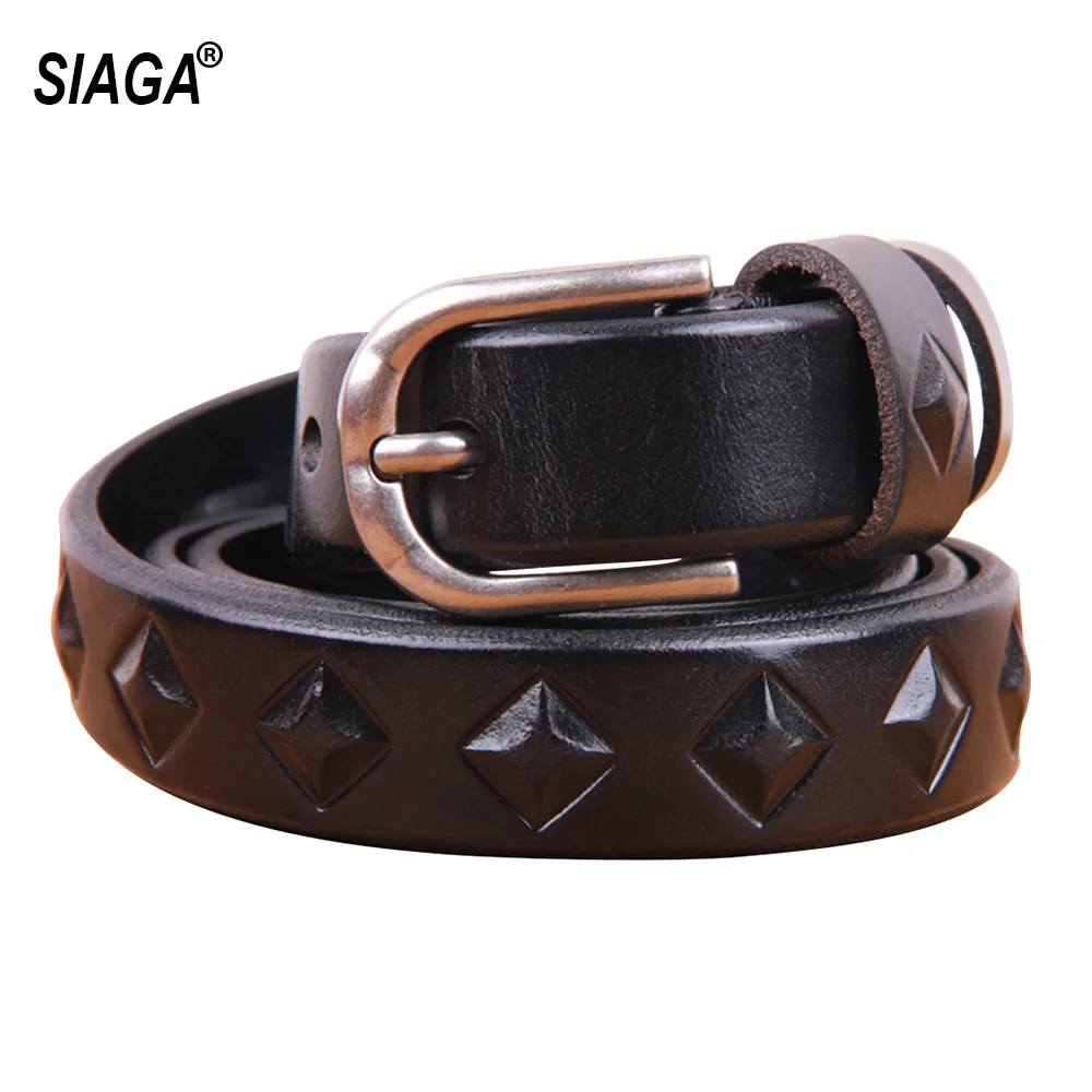 

Ladies Cow Genuine Leather Female Belts Woman Simple Alloy Buckle Metal Belt for Women Actual Picture 22mm Wide FCO042