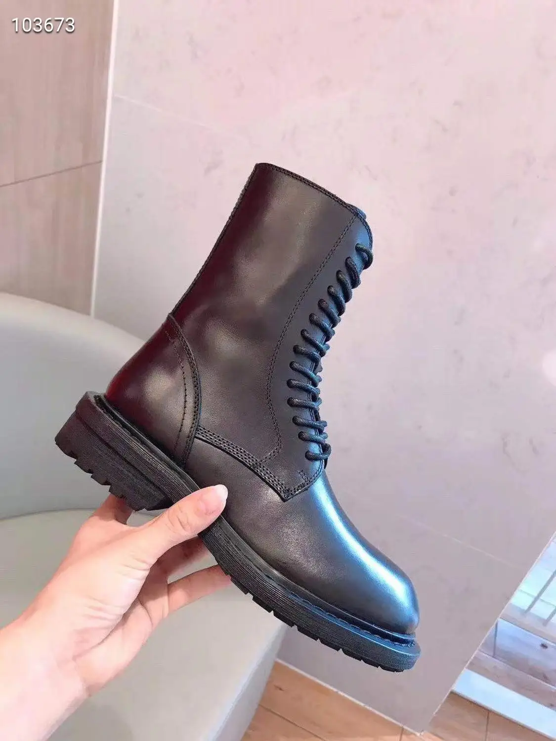 

sw New autumn and winter high Martin boots Genuine leather Intertwined with women flats boots size 35-40
