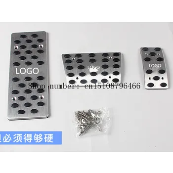 

Auto Transmission Accelerator Brake Footrest Pedal Pedales Stickers Plate Pads For Toyota Land Cruiser 200 AT