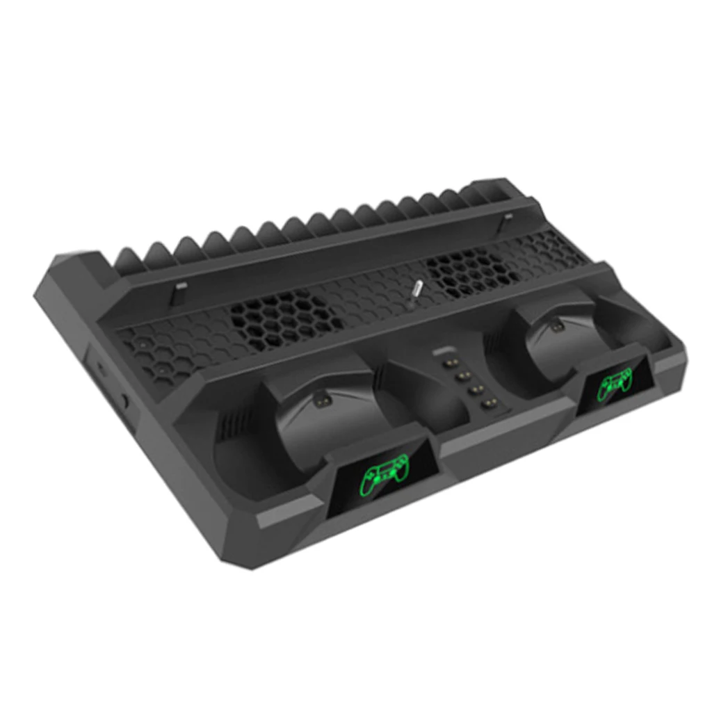 Vertical Stand for Sony PS4 Slim Pro Dual Charge Station Cooler for PS4