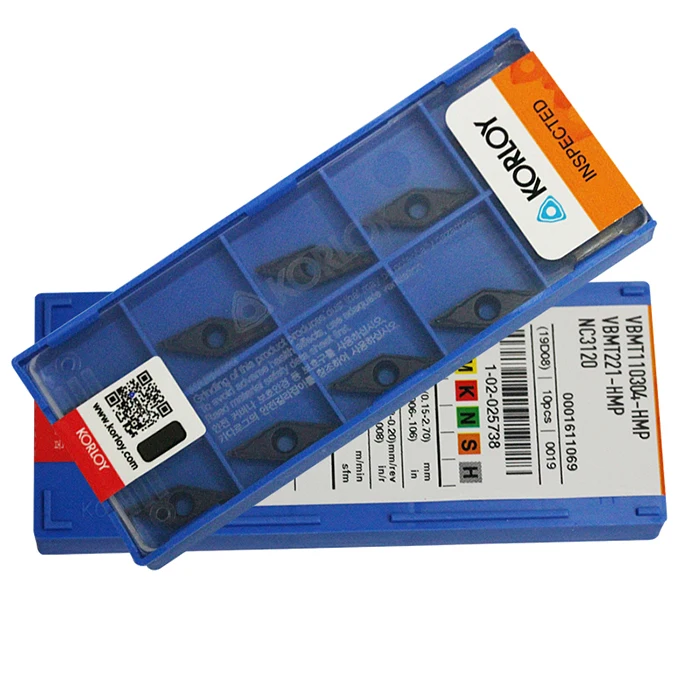 Корея KORLOY VBMT110304-HMP NC3020 VBMT110304-HMP NC3210 VBMT160404 PC9030(10 шт./лот) резец для внутренней обточки вставки