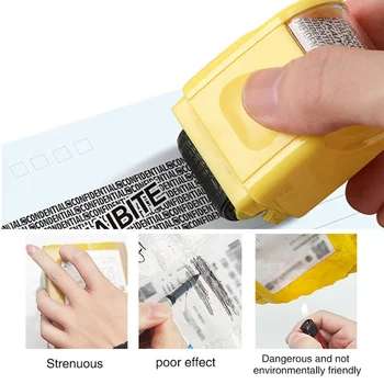 

Privacy Secrecy Seal Stamps Roller Garbled Express Single Person Information Anti-leakage Eliminater 4 color