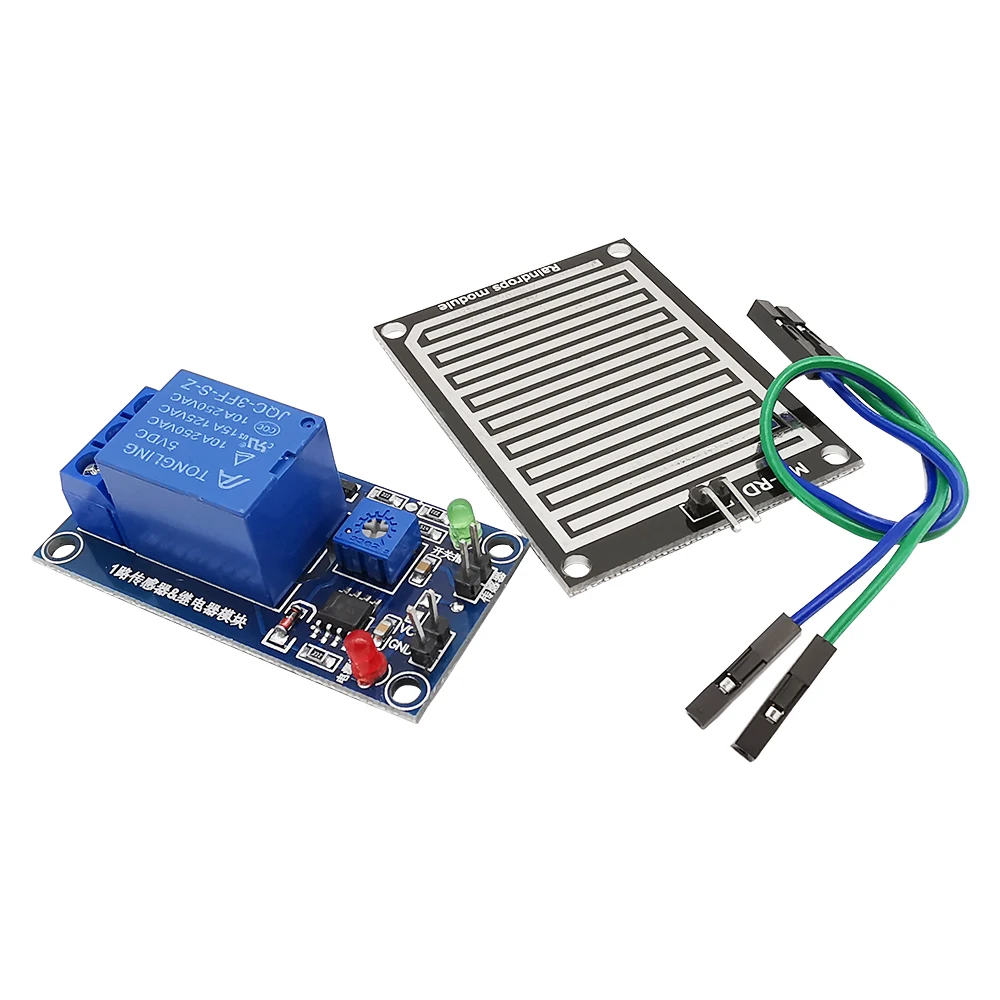 1PcsDCRainWaterSensorRelayModuleSet1Channel5V12VRelayRain