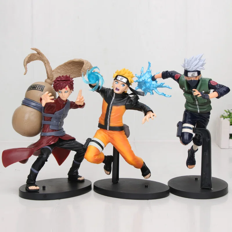 Аниме фигурки игрушечные 18-21 см Shippuden Uzumaki Gaara Hatake Kakashi Battle Ver. ПВХ фигурка модели