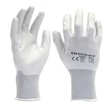 Hanvo рабочие перчатки 13 калибр мягкая нейлоновая прокладка с умным захватом Nitile покрытием сад ремонт строительные перчатки