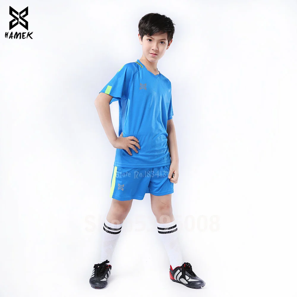 

Boys Football Uniforms High Quality Child Soccer Jerseys Kids Custom Team Soccer Jersey 2019 Running Sports Suits New Arrival