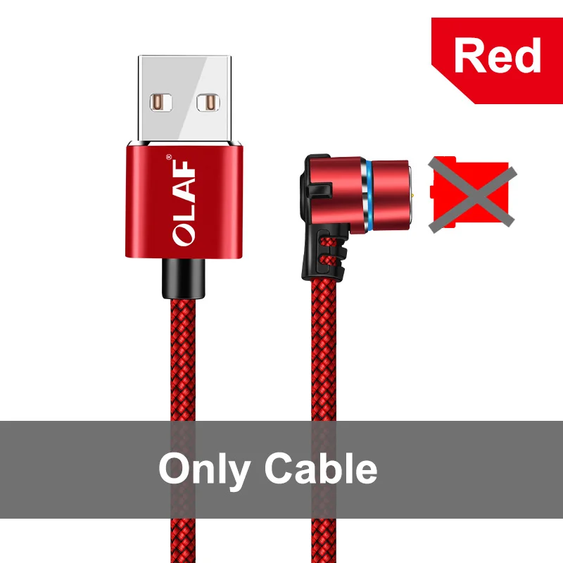Only Cable Red Olaf 1 м Магнитный Micro USB кабель для iPhone samsung Android мобильный телефон Быстрая зарядка usb type C кабель магнитное зарядное устройство провод шнур - Цвет: Only Cable Red