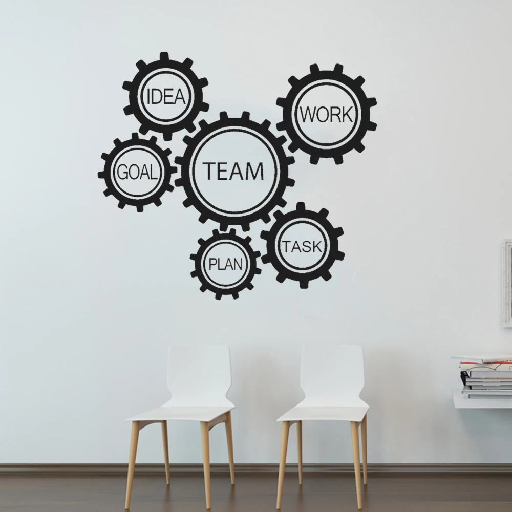 

Innovative Teamwork management Wall Sticker Decal Team Work Sticker Office Wall Decoration wallpaper