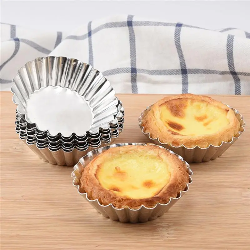 20pcs Non-Stick Egg Tart Mold Cupcake Cake Mini Pie Muffin Pan Baking Tool Molds 