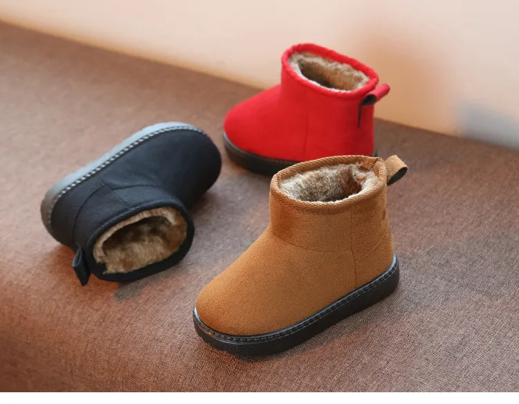 Mumoresp/новая обувь для девочек, зимние сапоги для маленьких девочек и мальчиков, Классические Теплые хлопковые детские резиновые сапоги, ботильоны, 21-38