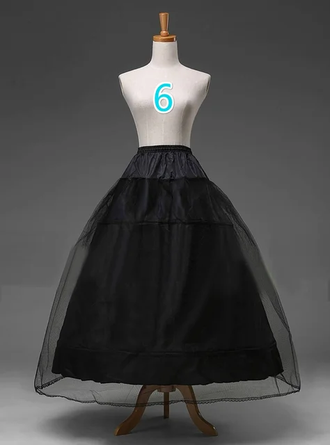 Black Bridal Petticoat Crinoline Underskirt Hoop/Hoopless/Mermaid/Fishtail 6