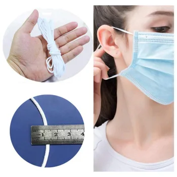 

20/50M Round Elastic Thin Band 3mm Cord Craft Thread Stretch String Masks Rope