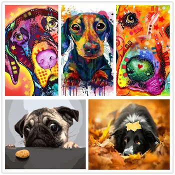 

Diy Painting By Numbers Living Room Decompression Handmade Cartoon Animation Animal Handmade Coloring Decorative Painting Dog