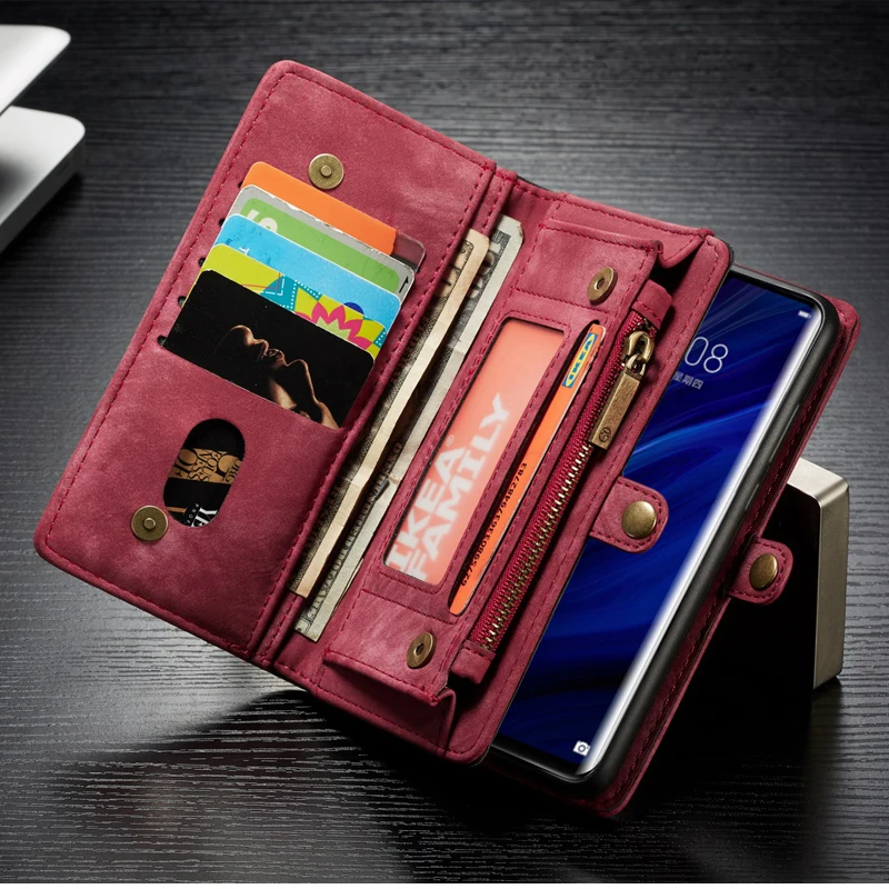 

Flip Case For Huawei P30 Pro P20 Lite Multifunction Magnetic Luxury Leather Wallet Slot Stand Separable For Huawei Mate 20 Pro