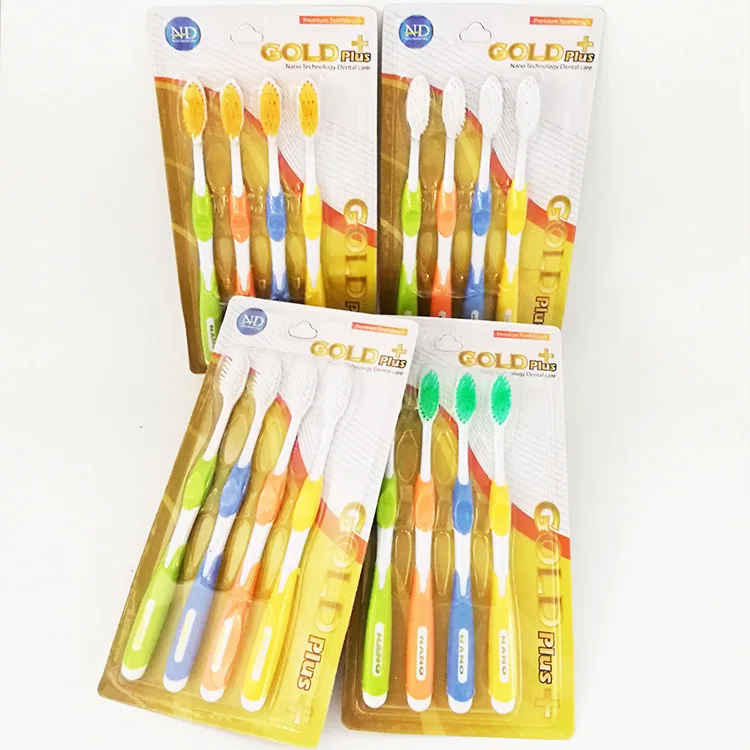 

Korean-Style Toothbrush 4 Installed Adult Toothbrush Ultra-Fine Soft Bristle Cleaning Toothbrush