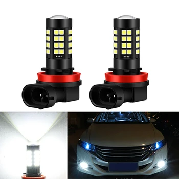 

2x H11 H8 LED canbus 3030SMD Bulbs Reflector Mirror Design For Fog Lights For Honda civic fit accord Crider crv