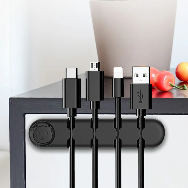 hdmi cables USB charger cable Organizer Cord cable Management Clip Charging Cable Winder Clips for Mouse Earphone Wire organizer Holder HDMI Cables