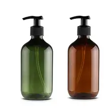 Большая емкость 500 мл Янтарный стеклянный шампунь пустой контейнер для лосьона пена прессованный насос бутылка для мыла гель для душа ванная комната